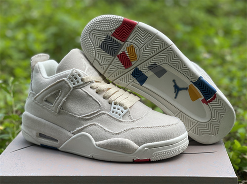 Original version_ Air Jordan 4 WMNS _Canvas_ item_ DQ4909-100_ full code shipment 36--47.5-c4664149